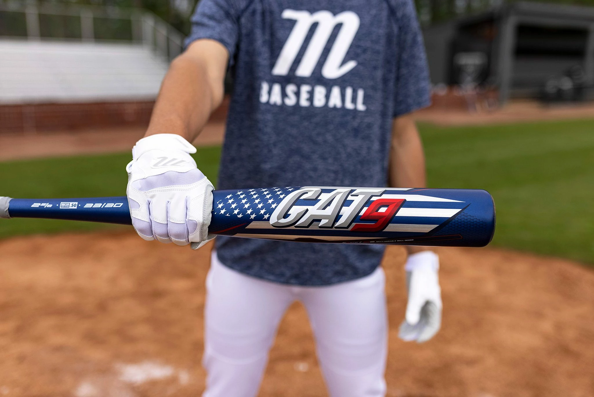 Marucci CAT 9 America BBCOR (-3) Baseball Bat: MCBC9A 4 Marucci CAT 9 America BBCOR (-3) Baseball Bat: MCBC9A - Image 2